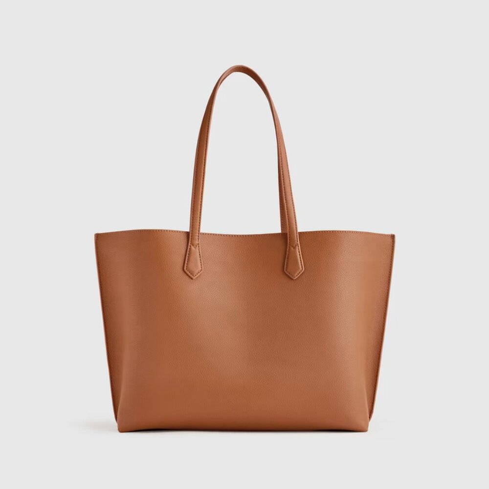 Quince - NEW Never Used, Italian Leather Triple Compartment Shopper Tote